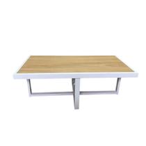 Mesa de Centro Retangular Paris Industrial Branco com MDF