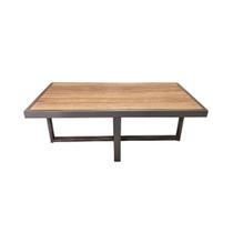 Mesa de Centro Retangular Paris Industrial Champagne com MDF