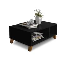 Mesa de centro retangular preto jordania