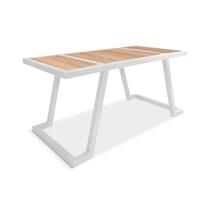Mesa De Centro Retangular Sala Mdf Coimbra Branco e Jade