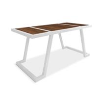 Mesa De Centro Retangular Sala Mdf Coimbra Branco e Villandry Mesa De Centro Retangular Sala Mdf Coimbra Branco e Villandry