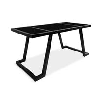 Mesa De Centro Retangular Sala Mdf Coimbra Preto e Preto Mesa De Centro Retangular Sala Mdf Coimbra Preto e Preto