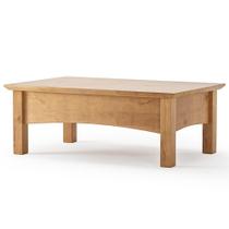 Mesa de Centro Rústica Madeira Maciça Lira M06 Carvalho Fosco - Lyam Decor