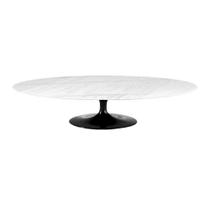 Mesa de Centro Saarinen 46cm Oval Espirito Santo 120x80cm - Base Preta