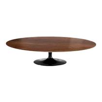 Mesa de Centro Saarinen 46cm Oval Imbuia 120x80cm - Base Preta Mesa de Centro Saarinen 46cm Oval Imbuia 120x80cm - Base Preta