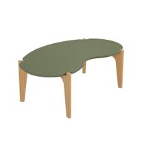 Mesa de Centro Sala de Estar Florida 1,05m Verde Floresta/Freijó - Lukaliam Móveis