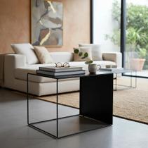 Mesa de Centro Sala de Estar Quarto Multiuso Retangular Industrial Moderna Organizador Preto - Vinci Mesa de Centro Sala de Estar Quarto Multiuso Retangular Industrial Moderna Organizador Preto - Vinci