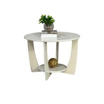 Mesa de Centro Sala Estar Decorativa Redonda Sofá Canto