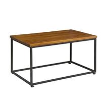 Mesa de Centro Sala Estilo Industrial Ferro e Madeira