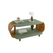 Mesa de Centro Sala Floripa com Pés de Madeira Maciça