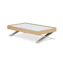 Mesa de Centro Sorotov Base Off White Tampo Espelhado 160cm - 77348