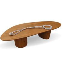 Mesa De Centro Trendy Organica Duo 100x60cm Cor Freijó