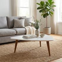 Mesa de Centro Triangular Utopia Baixa 85 cm Sala de Estar