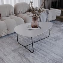 Mesa de Centro Trude Organica 35cm x 90cm x 60cm Cinza Mesa de Centro Trude Organica 35cm x 90cm x 60cm Cinza