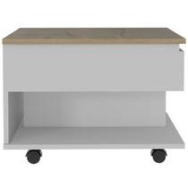Mesa de Centro Tuhome Luanda com Tampo Elevatório e Rodízios 39x50cm