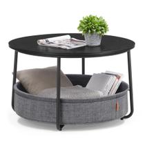 Mesa de Centro VASAGLE LILEA com Cesto de Tecido para Armazenamento 75x50cm Mesa de Centro VASAGLE LILEA com Cesto de Tecido para Armazenamento 75x50cm
