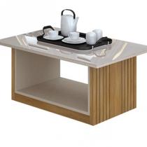 Mesa de centro Veneza Tampo de Vidro Valdemóveis - Valdemoveis