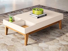 Mesa de Centro Vitta 1,17 Off White/Cinamomo HB Moveis