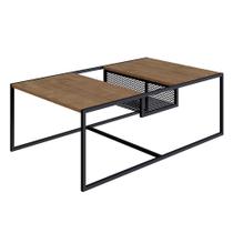 Mesa de Centro York Vermont e Preta 100 cm