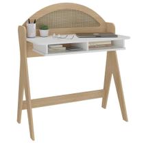 Mesa de Computador 2 Nichos Roma Naturale Branco Mesa de Computador 2 Nichos Roma Naturale Branco