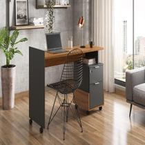 Mesa de computador Camberra amendoa/chumbo Mesa de computador Camberra amendoa/chumbo