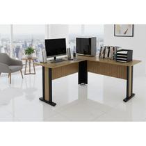 Mesa de Computador Canto ME-4195 Amêndoa/Preto - Tecno Mobili Mesa de Computador Canto ME-4195 Amêndoa/Preto - Tecno Mobili
