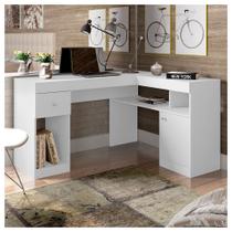 Mesa De Computador Com Porta E Gaveta Nilo Branco Fosco Mesa De Computador Com Porta E Gaveta Nilo Branco Fosco