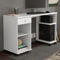 Mesa De Computador Com Prateleiras Million Branco - Patrimar Mesa De Computador Com Prateleiras Million Branco - Patrimar