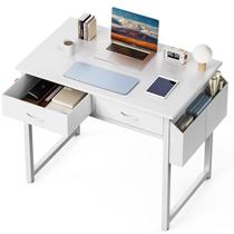 Mesa de computador DUMOS 81 x 40 x 78 cm com gavetas, branca Mesa de computador DUMOS 81 x 40 x 78 cm com gavetas, branca
