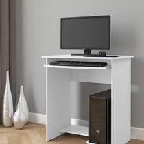 Mesa de computador e notebook escrivania prática branco - lgm moveis