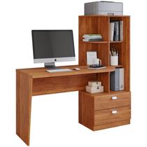 Mesa de Computador Elisa com Estante, 2 Gavetas Permobili - Mesa de Computador Elisa com Estante, 2 Gavetas Permobili -