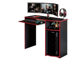 Mesa de Computador Escrivaninha Gamer Vermelho/Preto