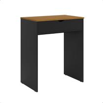 Mesa de Computador Escrivaninha Notebook Compacta Cor Preto/Freijó - PRADO MOVEIS Mesa de Computador Escrivaninha Notebook Compacta Cor Preto/Freijó - PRADO MOVEIS