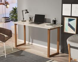 Mesa de Computador Escrivaninha Office Estudo 76 cm Off White - Comprelar Móveis