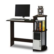 Mesa de computador Furinno Compact com prateleiras Espresso/Black Mesa de computador Furinno Compact com prateleiras Espresso/Black