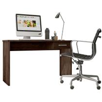 Mesa De Computador Gávea Escritório Com Gaveta Cor Avelã
