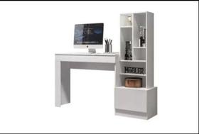 Mesa de Computador Lion Escrivaninha com Biblioteca 1 Gaveta Mobler Mesa de Computador Lion Escrivaninha com Biblioteca 1 Gaveta Mobler
