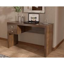 Mesa de Computador ME-4123 c/ 2 Gavetas Nogal - Tecno Mobili