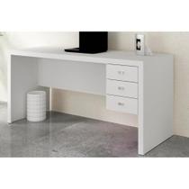 Mesa de Computador ME4113 c/ 3 Gavetas Branco - Tecno Mobili