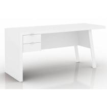 Mesa de Computador ME4122 c/ 2 Gavetas Branco - Tecno Mobili