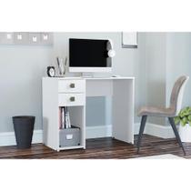 Mesa de Computador MSM 412 c/ 2 Gavetas Branco - Movelbento