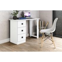 Mesa de Computador MSM 436 c/ 3 Gavetas Branco - Movelbento