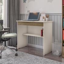 Mesa de Computador Prática com 1 gaveta Off White