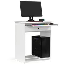 Mesa de Computador Pratica Com Gaveta Branco Mesa de Computador Pratica Com Gaveta Branco