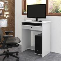 Mesa de computador pratica com gavetas branco - ej lm