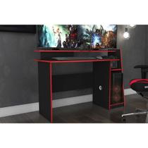 Mesa de Computador Solteiro Gamer MSM 448 Preto/Vermelho - Movelbento Mesa de Computador Solteiro Gamer MSM 448 Preto/Vermelho - Movelbento