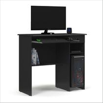 Mesa de Computador Viena Com 1 Gaveta e Nicho Preto - EJ Móveis Mesa de Computador Viena Com 1 Gaveta e Nicho Preto - EJ Móveis