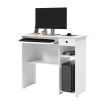 Mesa de computador Viena Quarto Sala Escritório Home Office Estudo Viena Branco - EJ