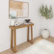 Mesa de console Plank+Beam, madeira maciça, 36 cm, noz-pecã