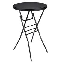 Mesa de coquetel Byliable High Top Redonda Dobrável 70 cm Preta Mesa de coquetel Byliable High Top Redonda Dobrável 70 cm Preta